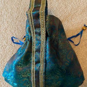 - 2 x Draw string fancy pouches cosmetic bags evening purse various colors